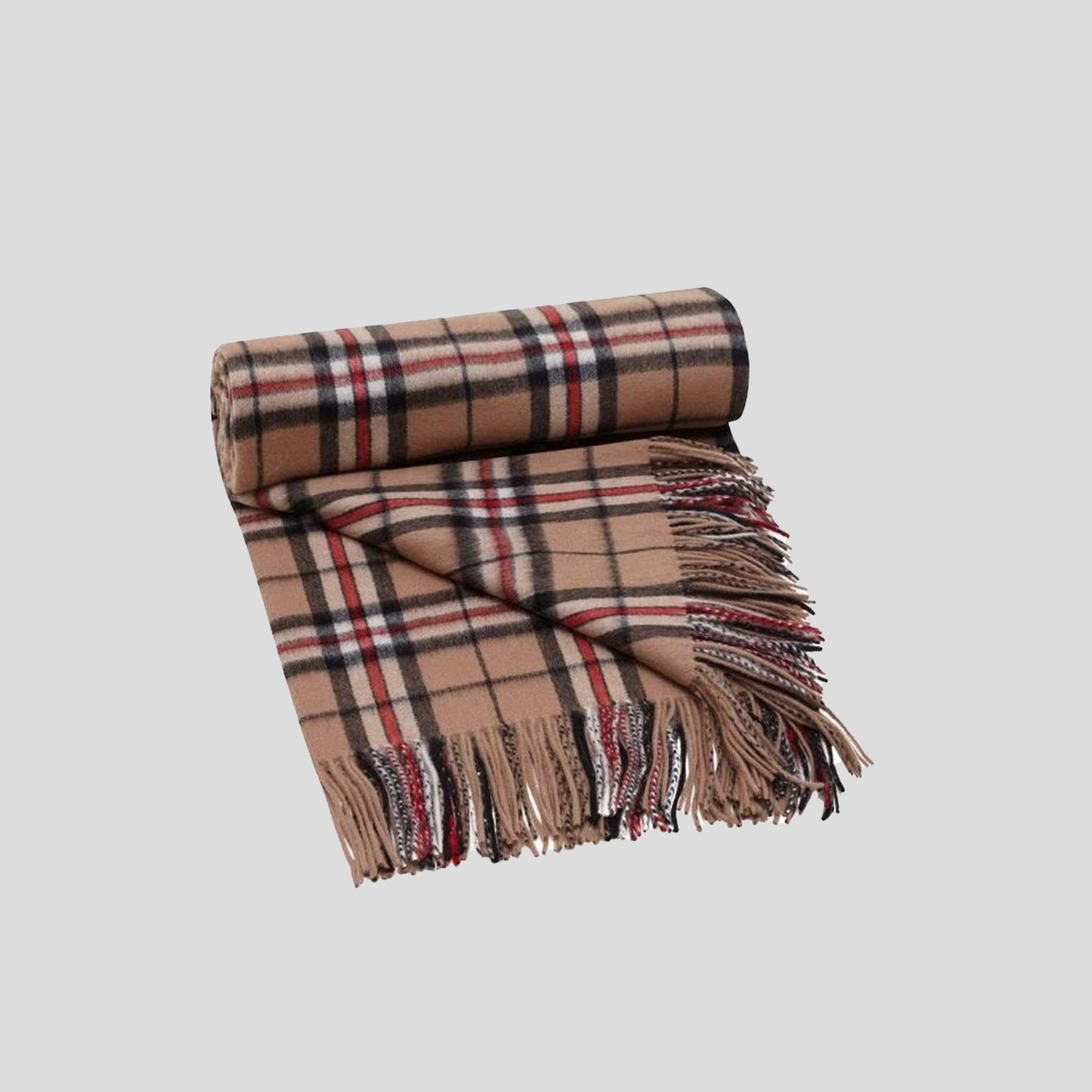 Pure Cashmere Tartan Blanket