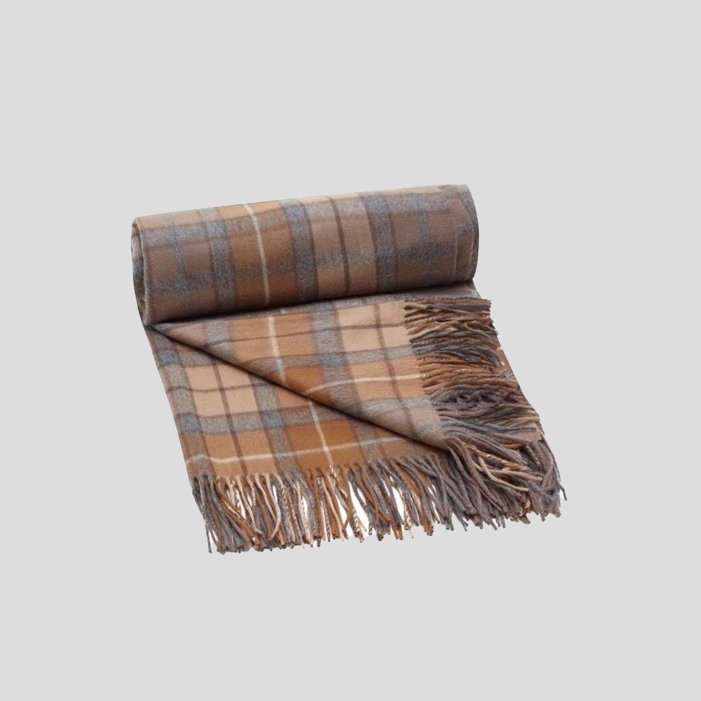 Pure Cashmere Tartan Blanket