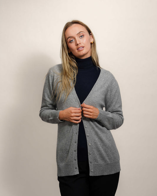 Cashmere Long V-Neck Cardigan