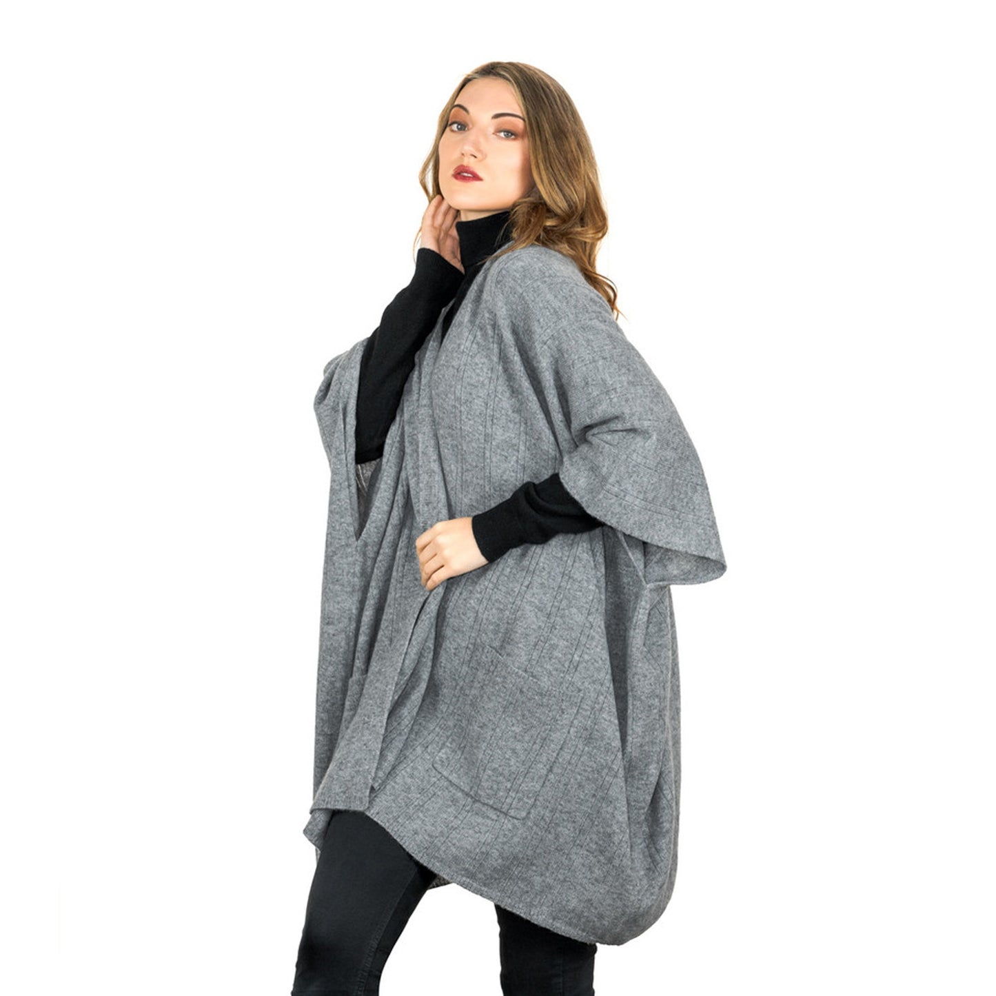 Cashmere Cape with Pockets