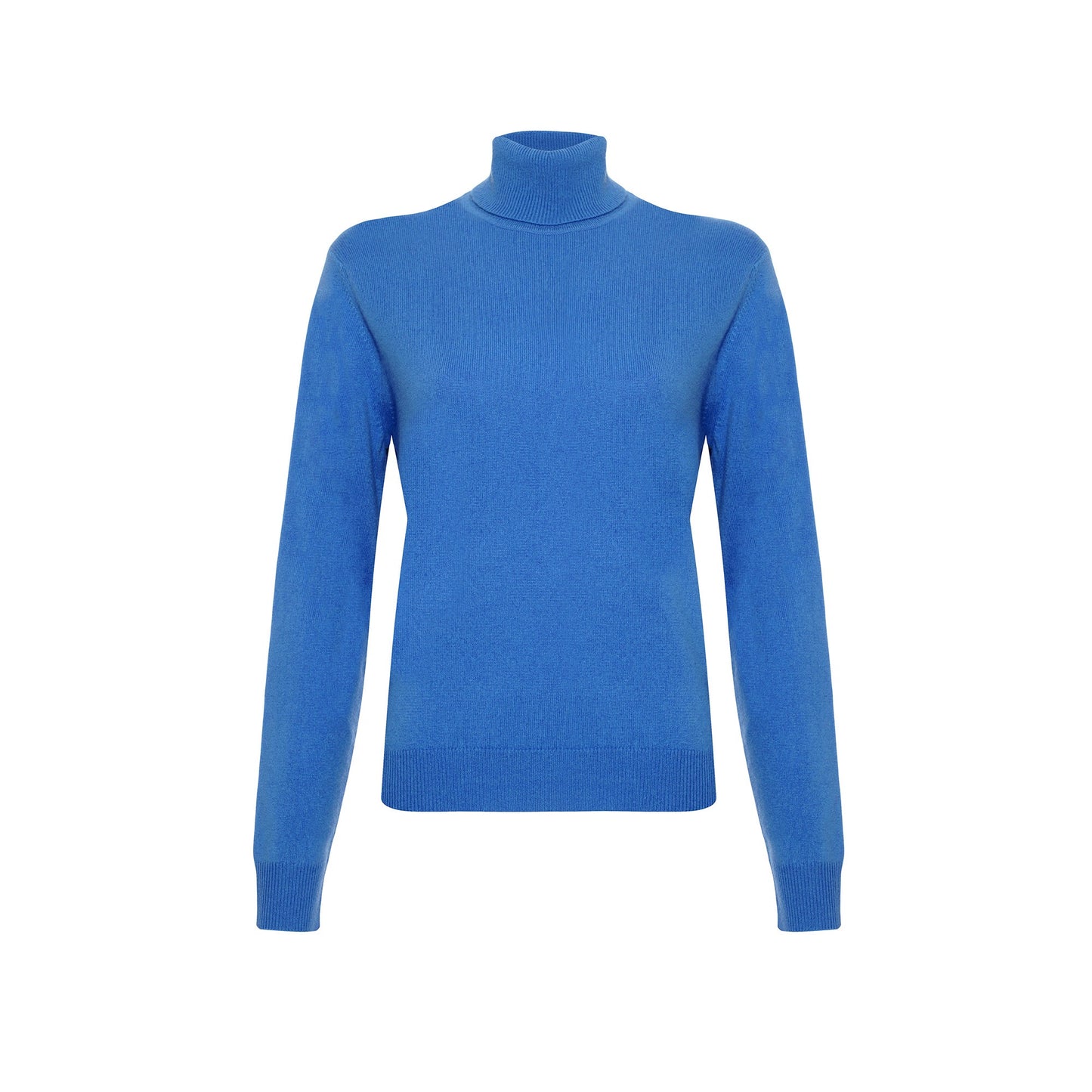 Cashmere Polo Neck Jumper - Navy