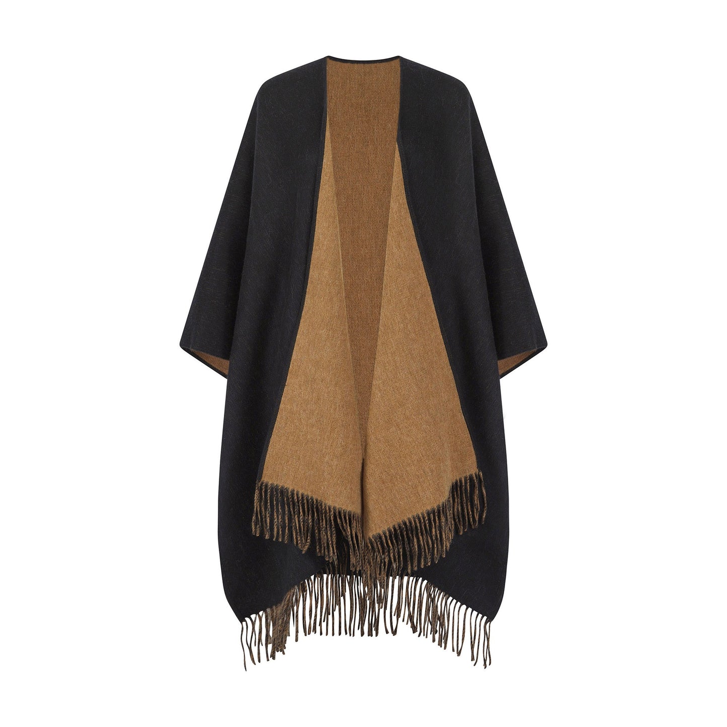 Reversible Lambswool Ruana
