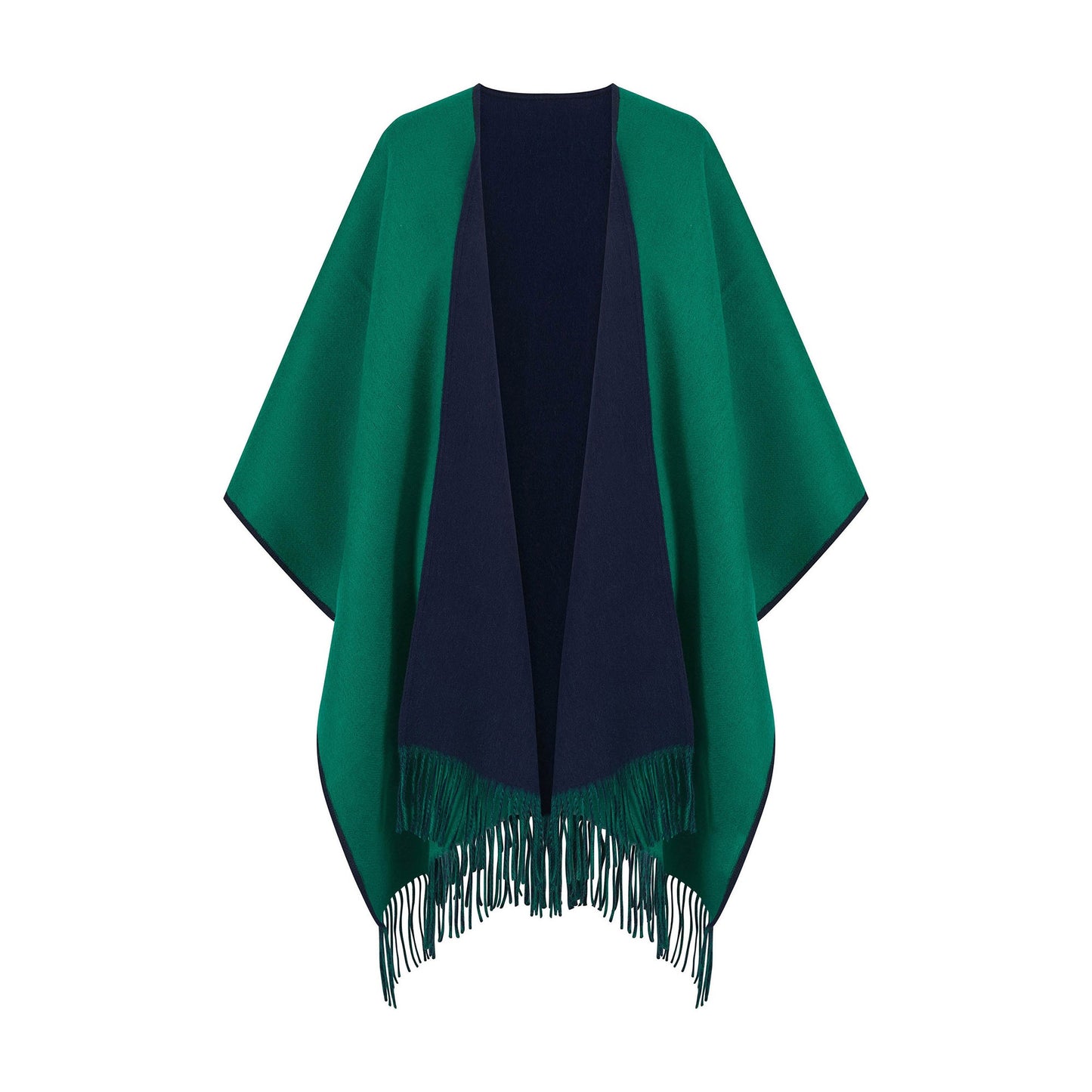 Reversible Lambswool Ruana