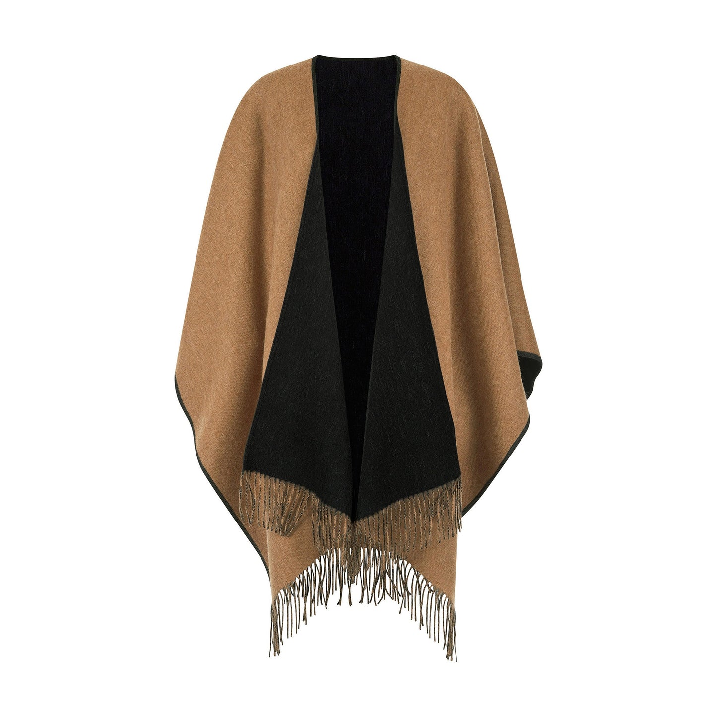 Reversible Lambswool Ruana