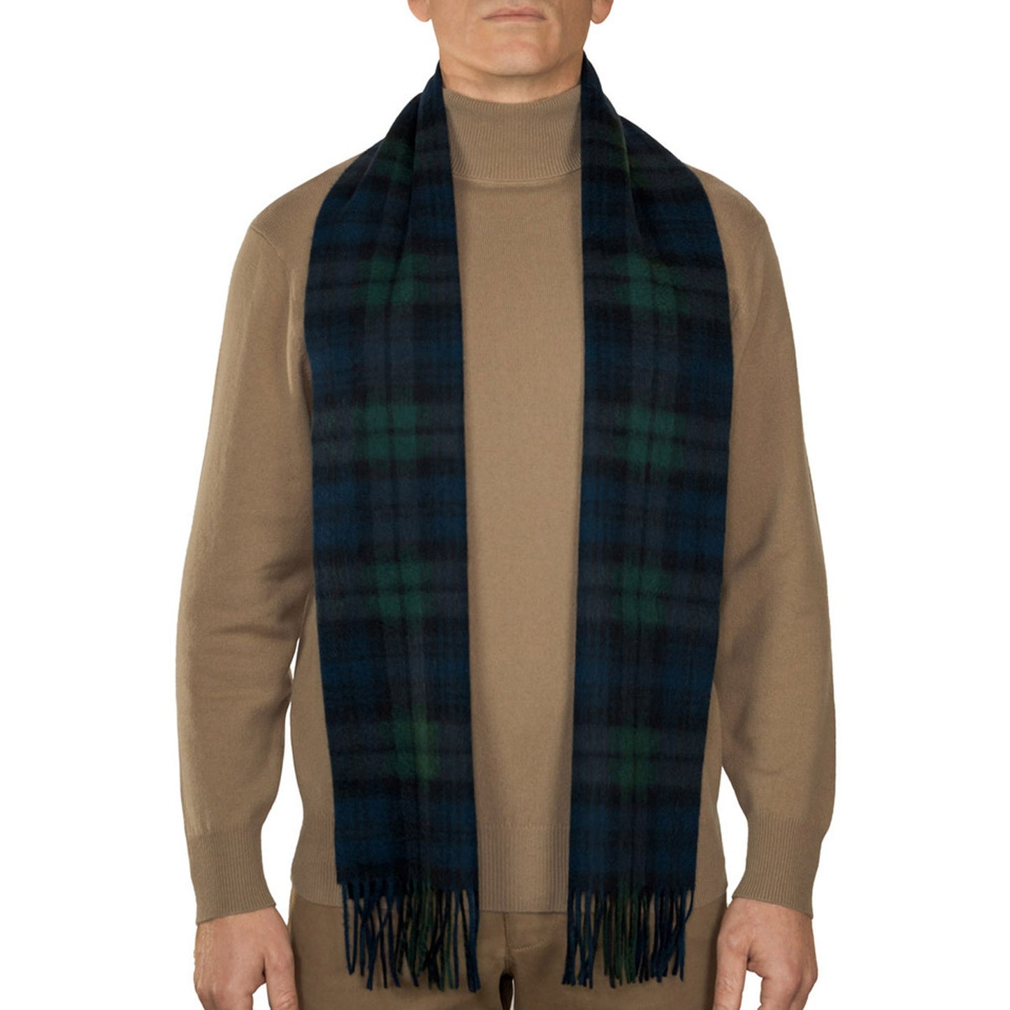Mens Cashmere Tartan Scarf