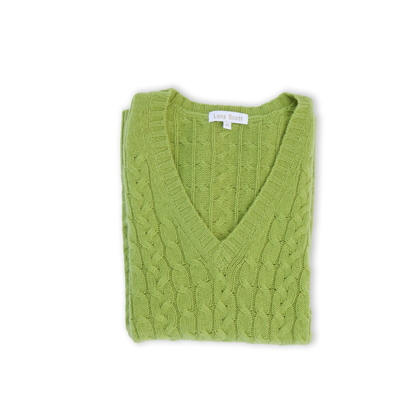 Cashmere Cable V Neck Jumper