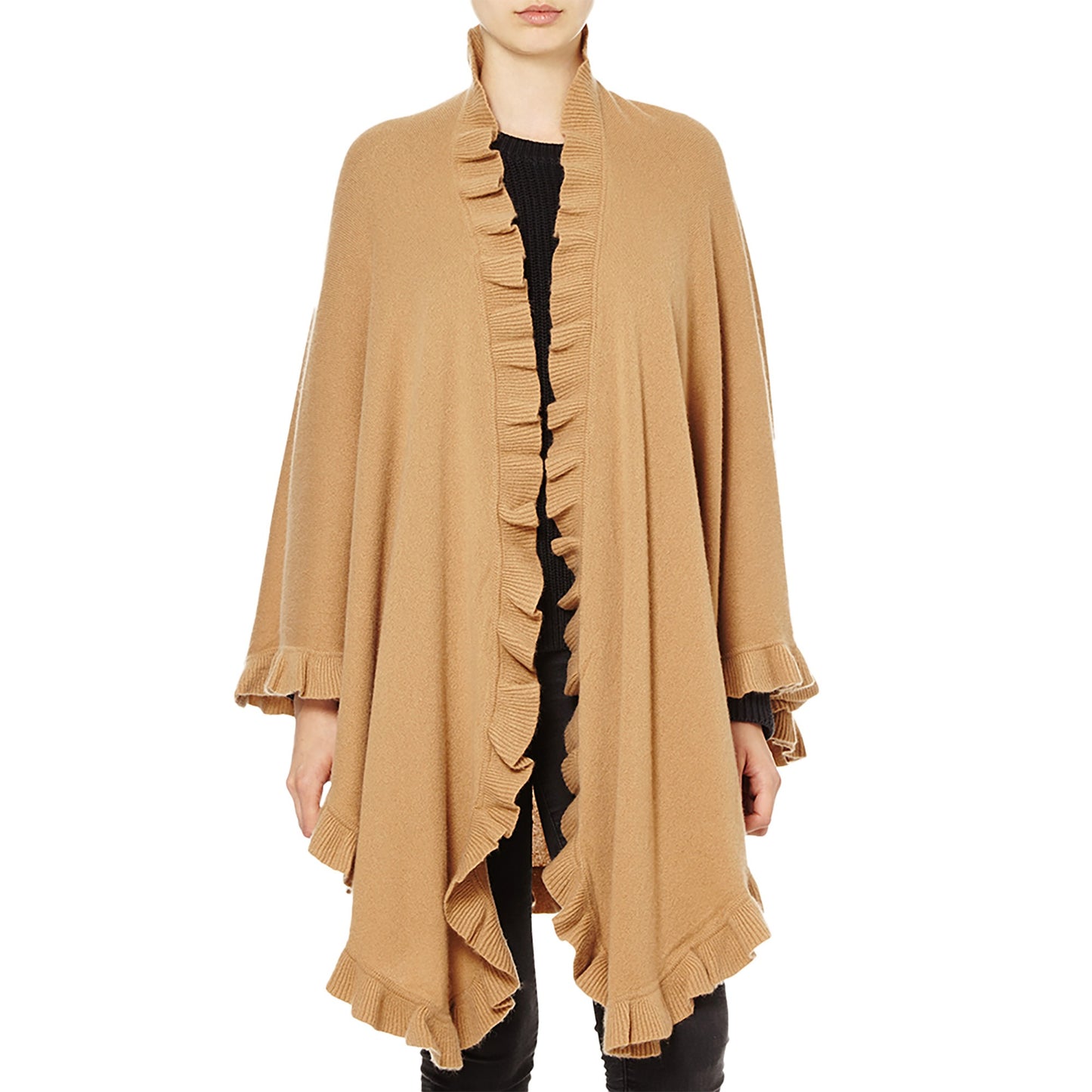 Lambswool Frilly Cape