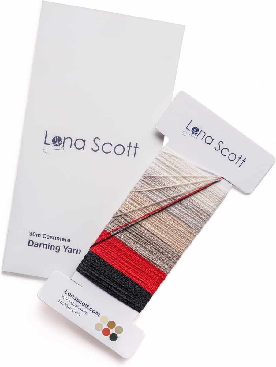 Cashmere Darning Yarn & Needles - LonaScott