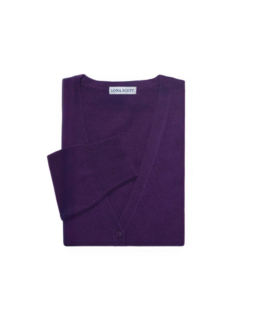 Cashmere Long V - Neck Cardigan - LonaScott