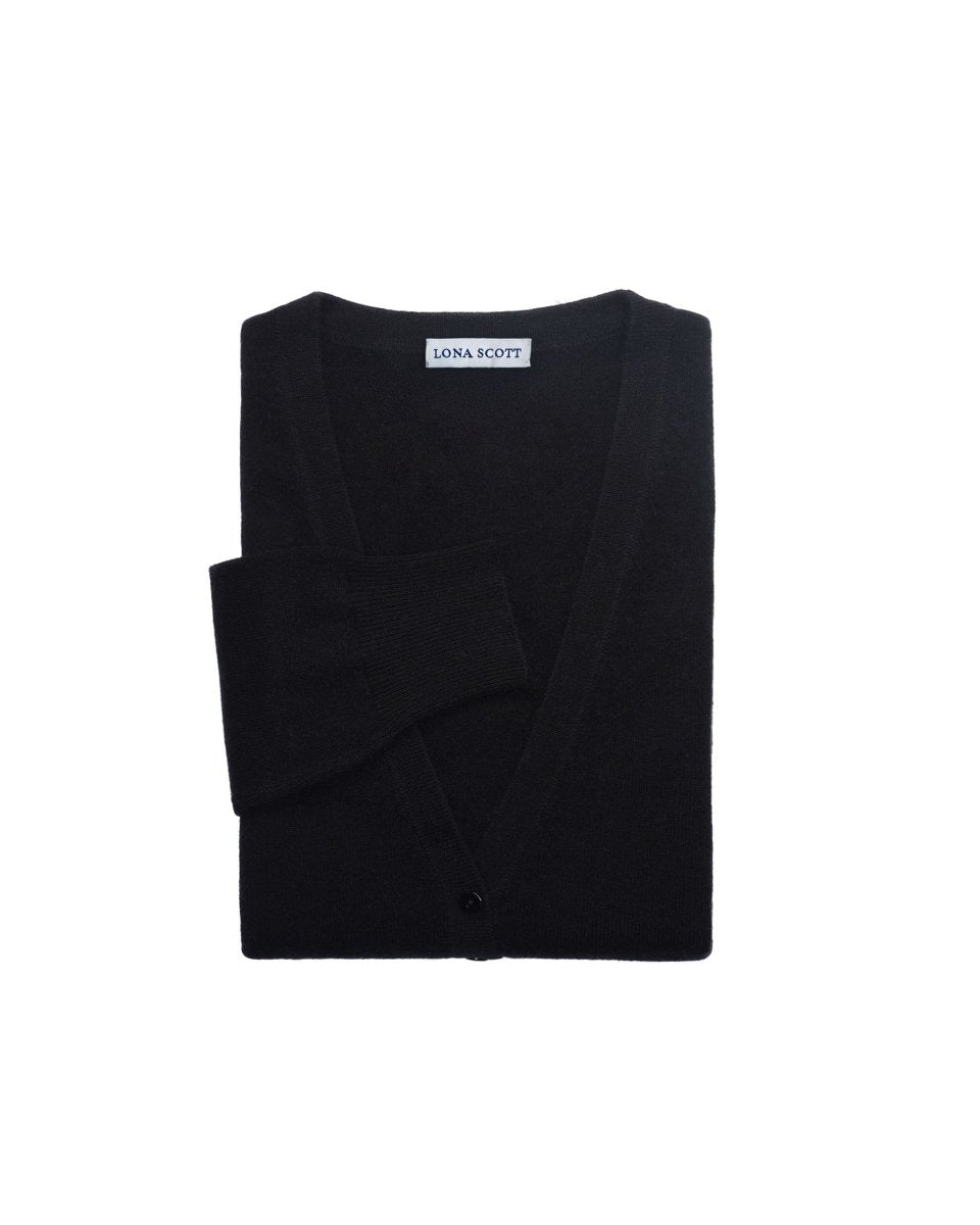 Cashmere Long V - Neck Cardigan - LonaScott
