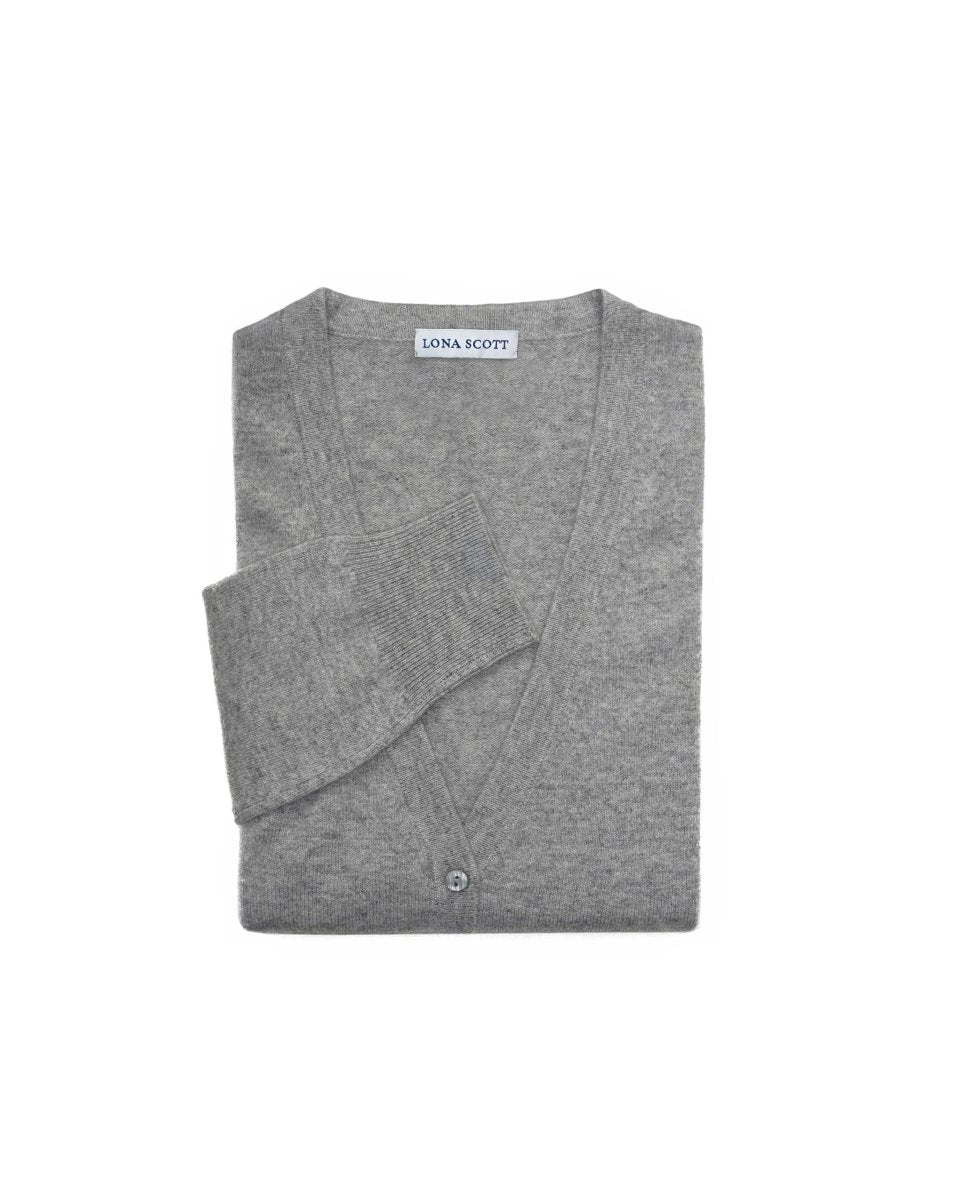 Cashmere Long V - Neck Cardigan - LonaScott