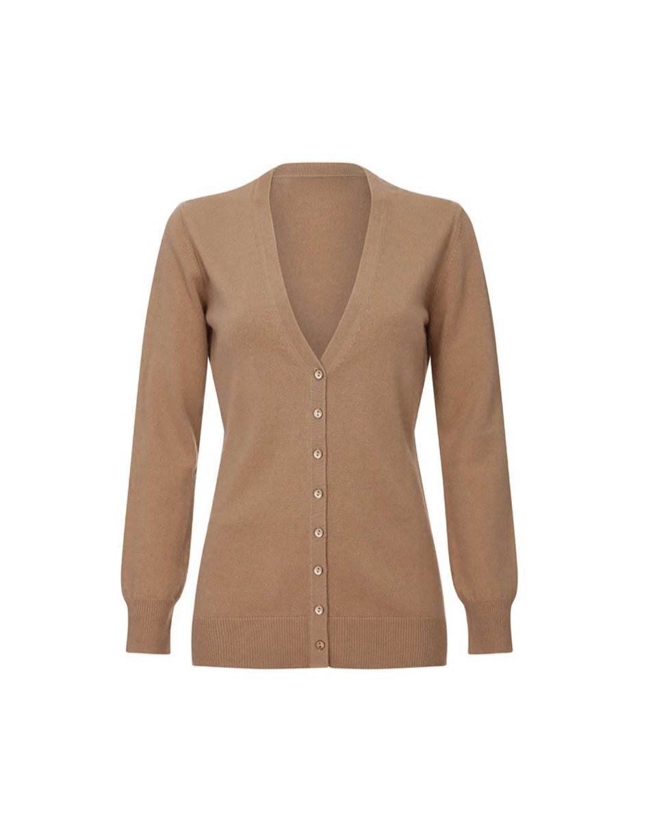 Cashmere Long V - Neck Cardigan - LonaScott