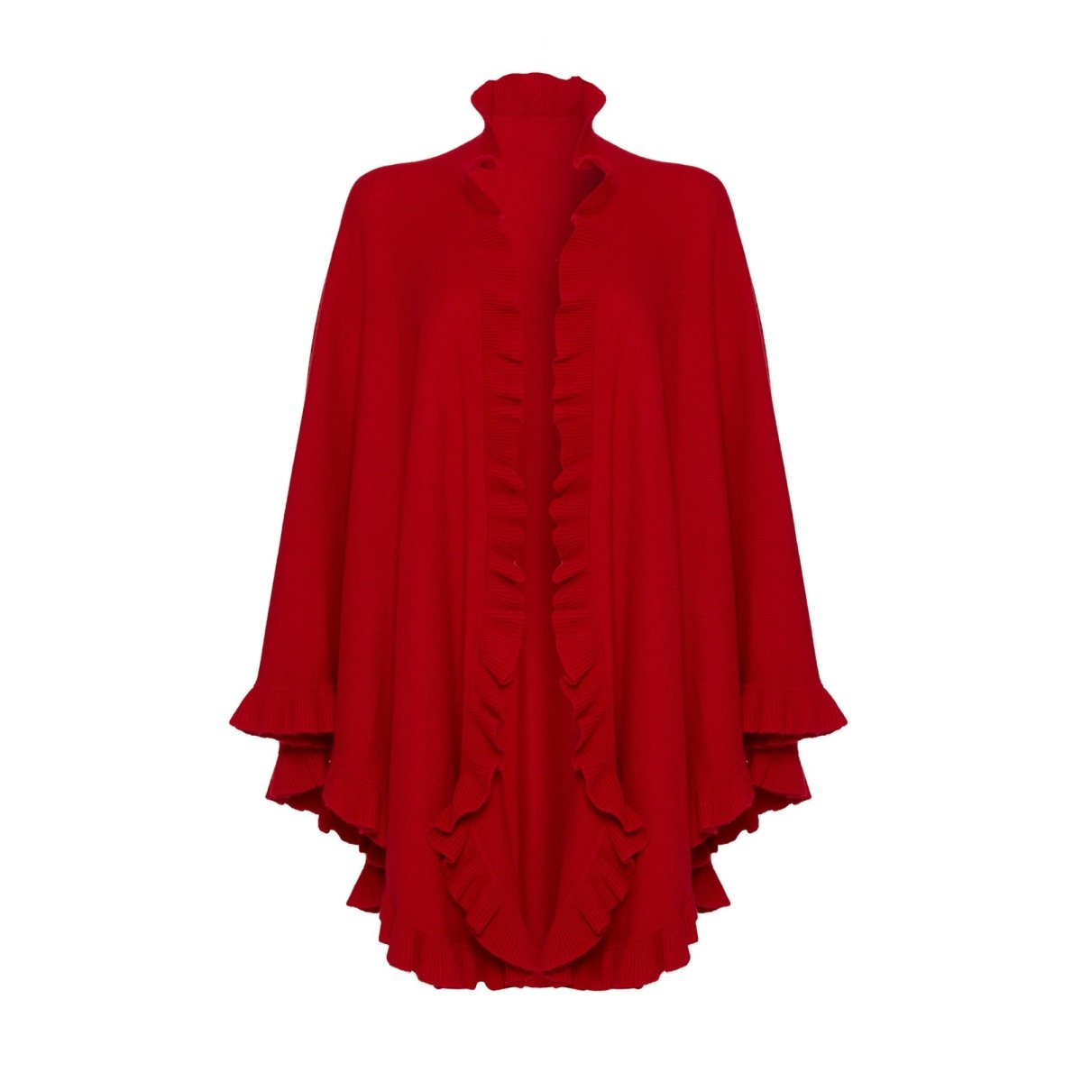 Lambswool Frilly Cape - LonaScott