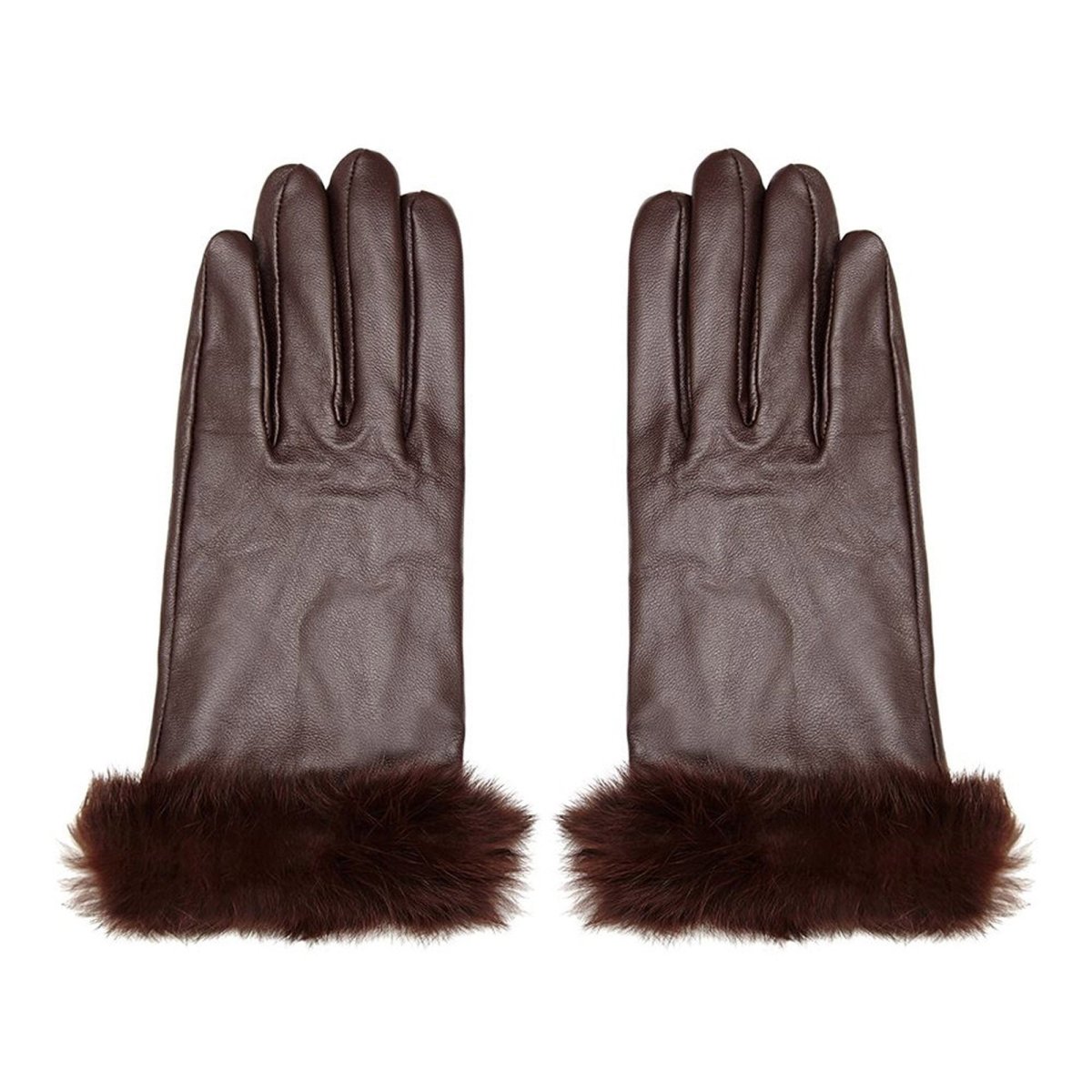 Leather Gloves with Fur Trim - LonaScott