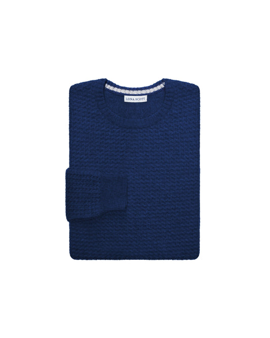 Mens Pure Cashmere Honeycomb Jumper