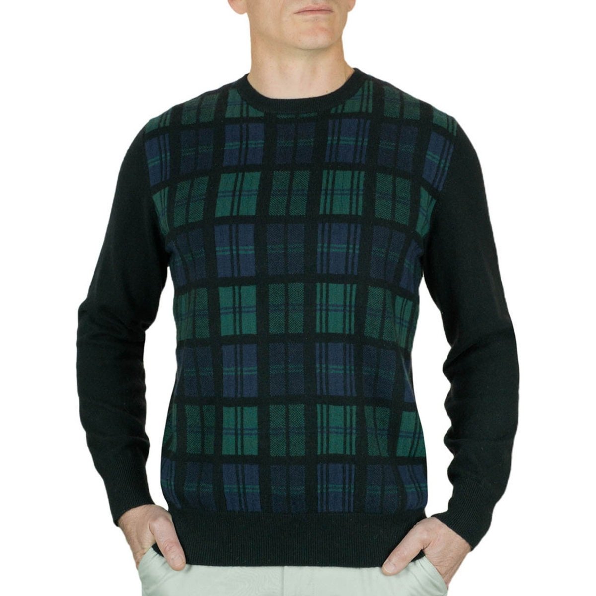 Men's Cashmere Argyle Jumper - LonaScott