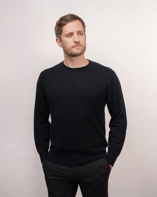 Men's Cashmere Round Neck Jumper - LonaScott