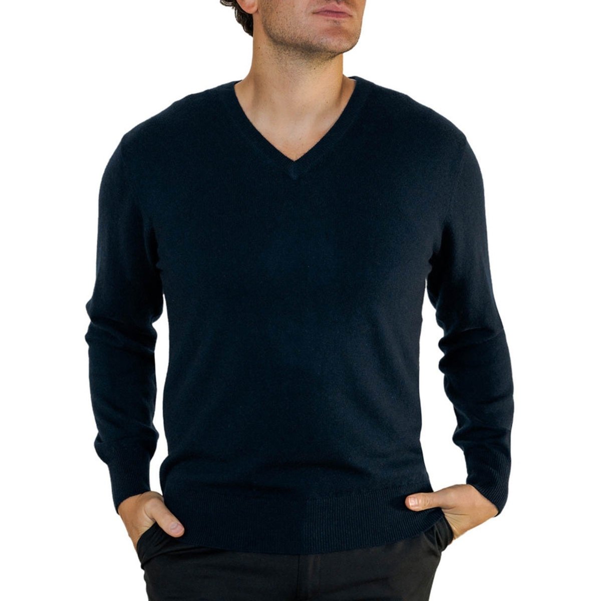 Men's Cashmere V - Neck Jumper - LonaScott
