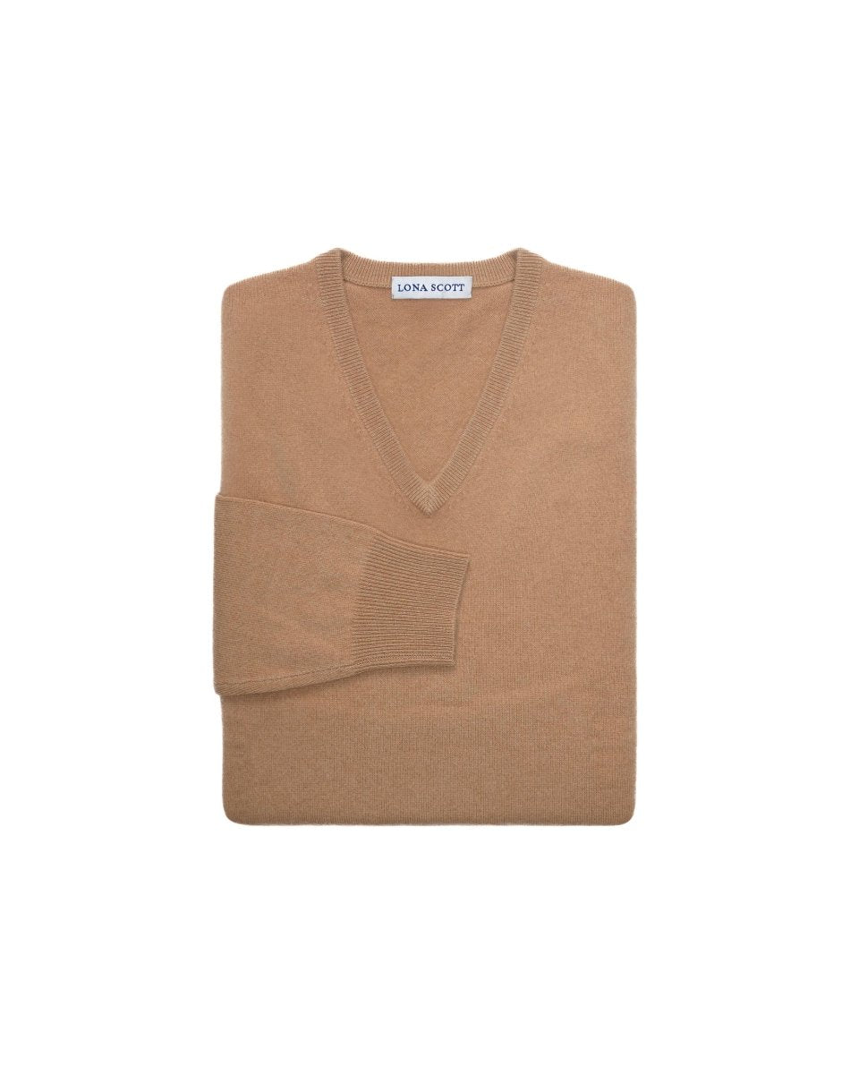 Men's Cashmere V - Neck Jumper - LonaScott