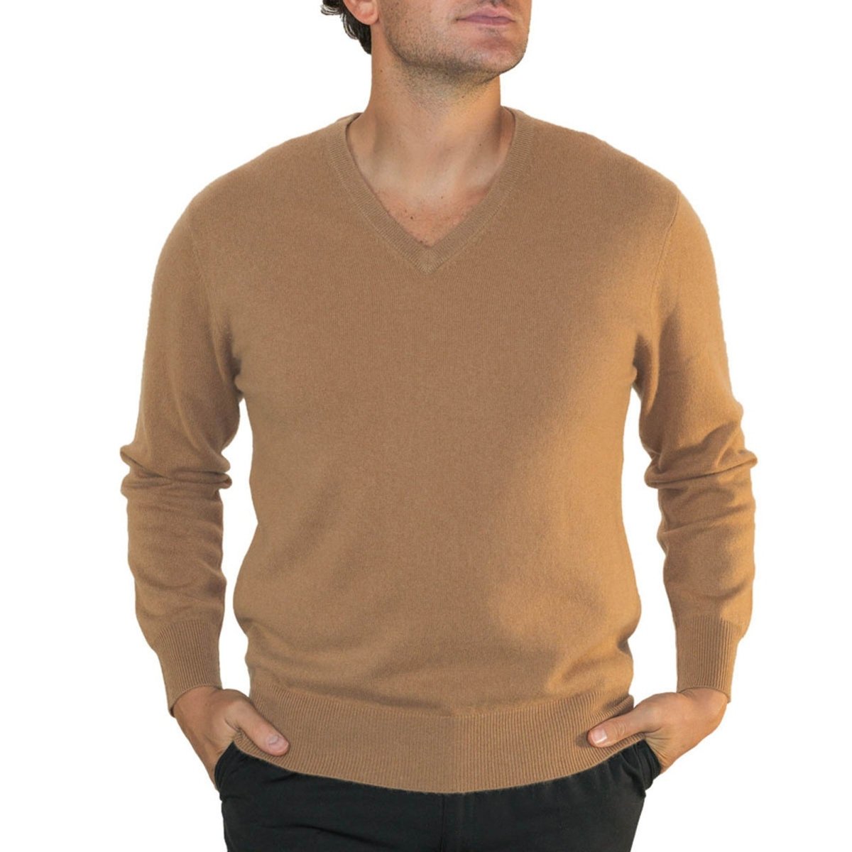 Men's Cashmere V - Neck Jumper - LonaScott