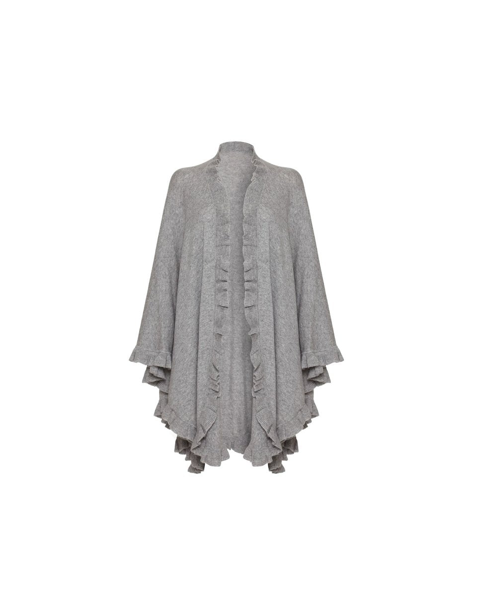 Pure Cashmere Frilly Cape - LonaScott