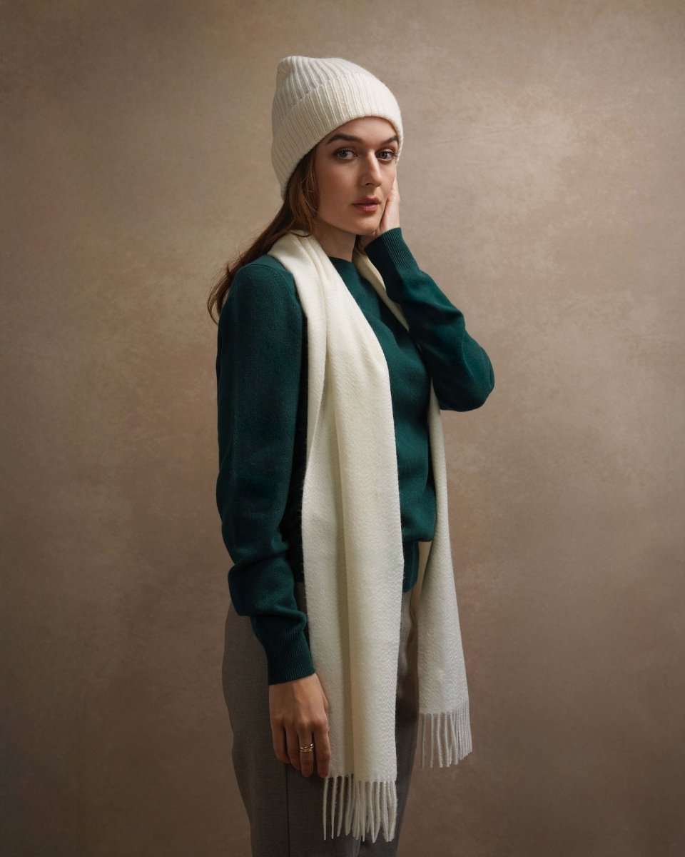 Pure Cashmere Plain Scarf - LonaScott
