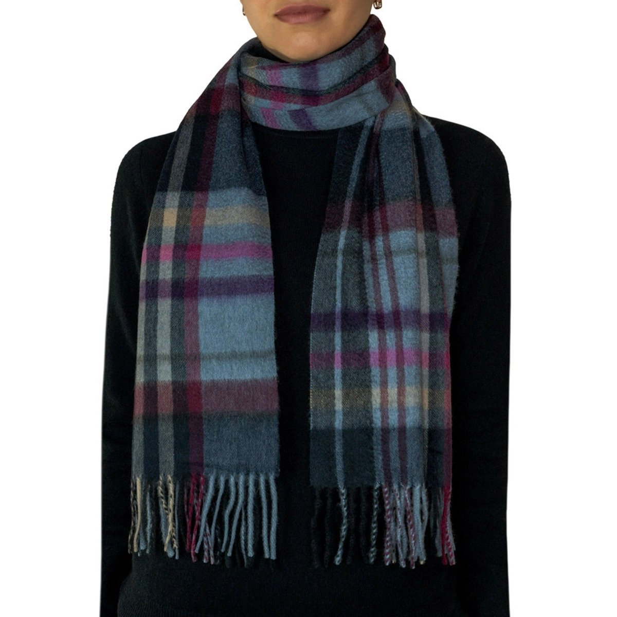 Pure Cashmere Tartan Scarf - LonaScott