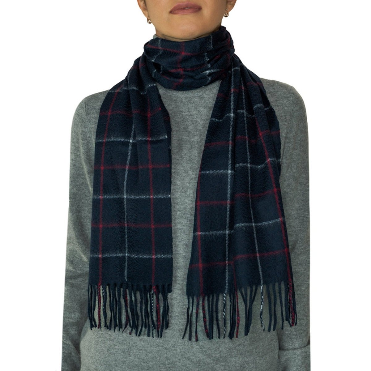 Pure Cashmere Tartan Scarf - LonaScott