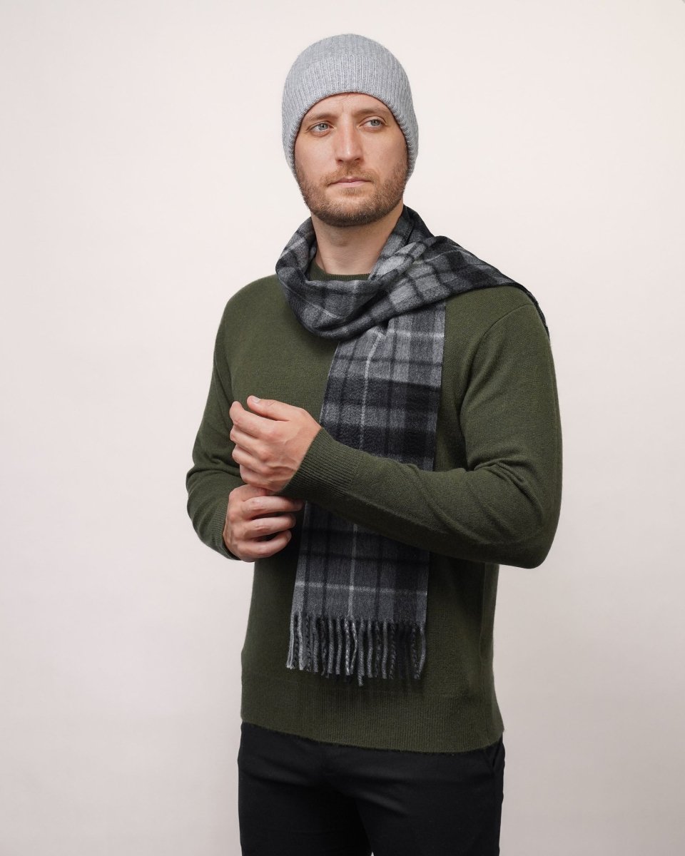 Pure Cashmere Tartan Scarf - LonaScott