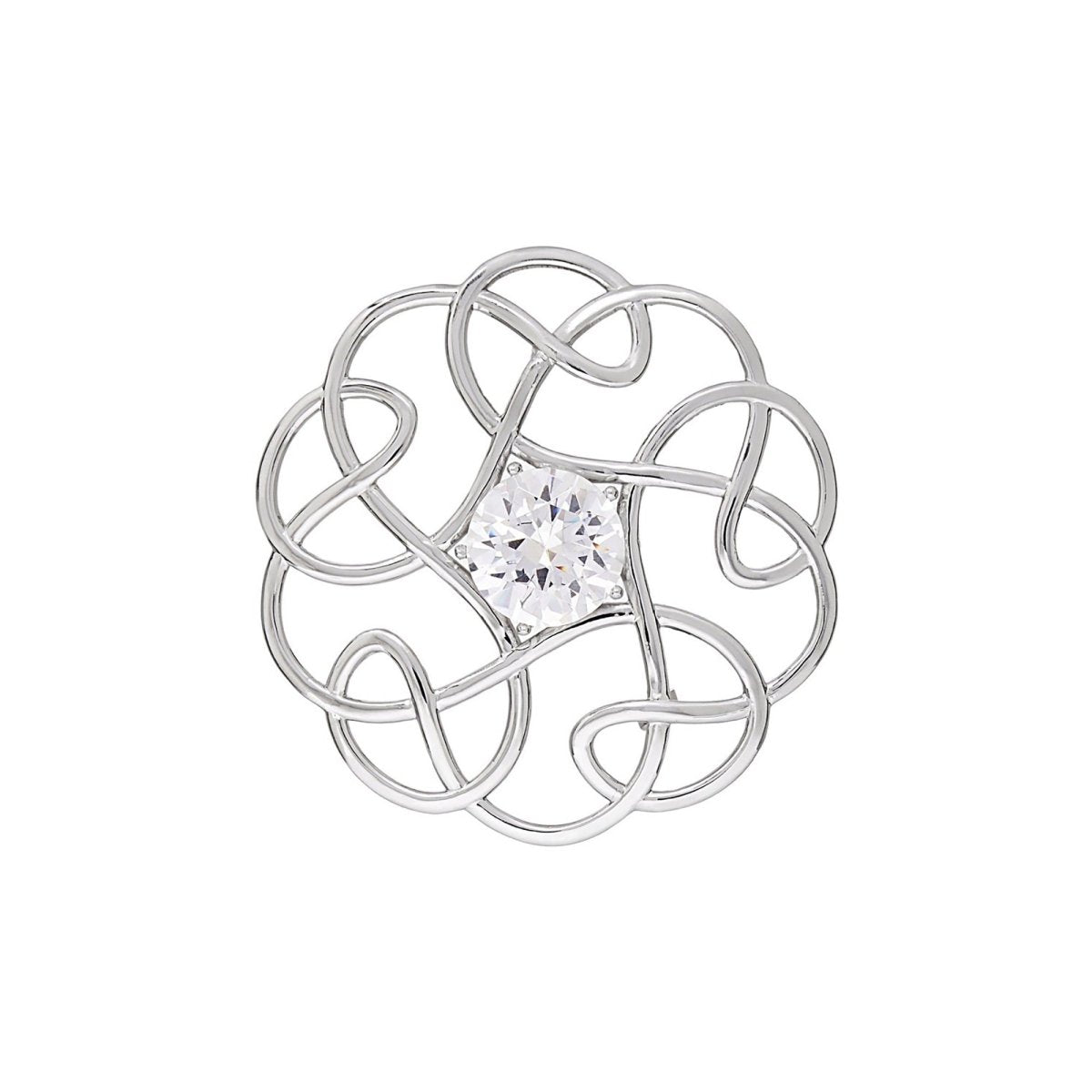 Pure Silver Scottish Knot Brooch - LonaScott