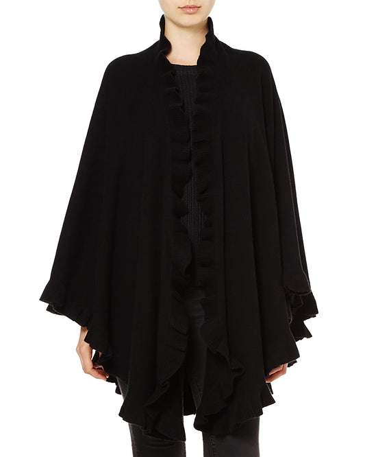 Pure Cashmere Frilly Cape