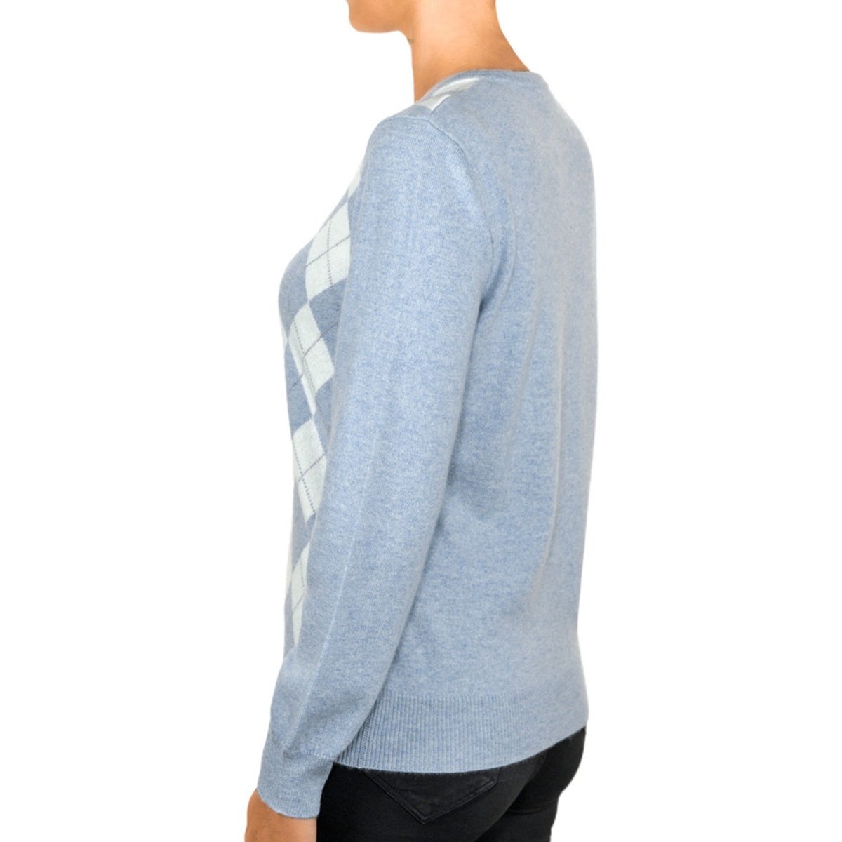 Women's Cashmere Argyle Jumper - LonaScott