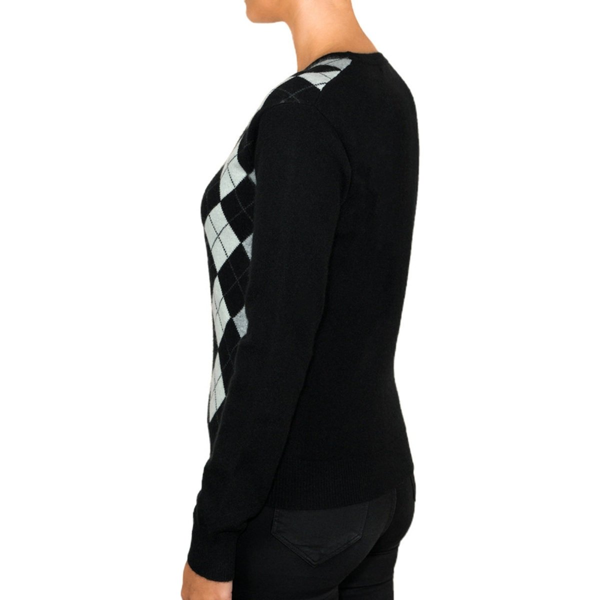 Women's Cashmere Argyle Jumper - LonaScott