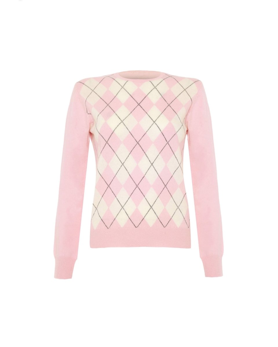 Women's Cashmere Argyle Jumper - LonaScott