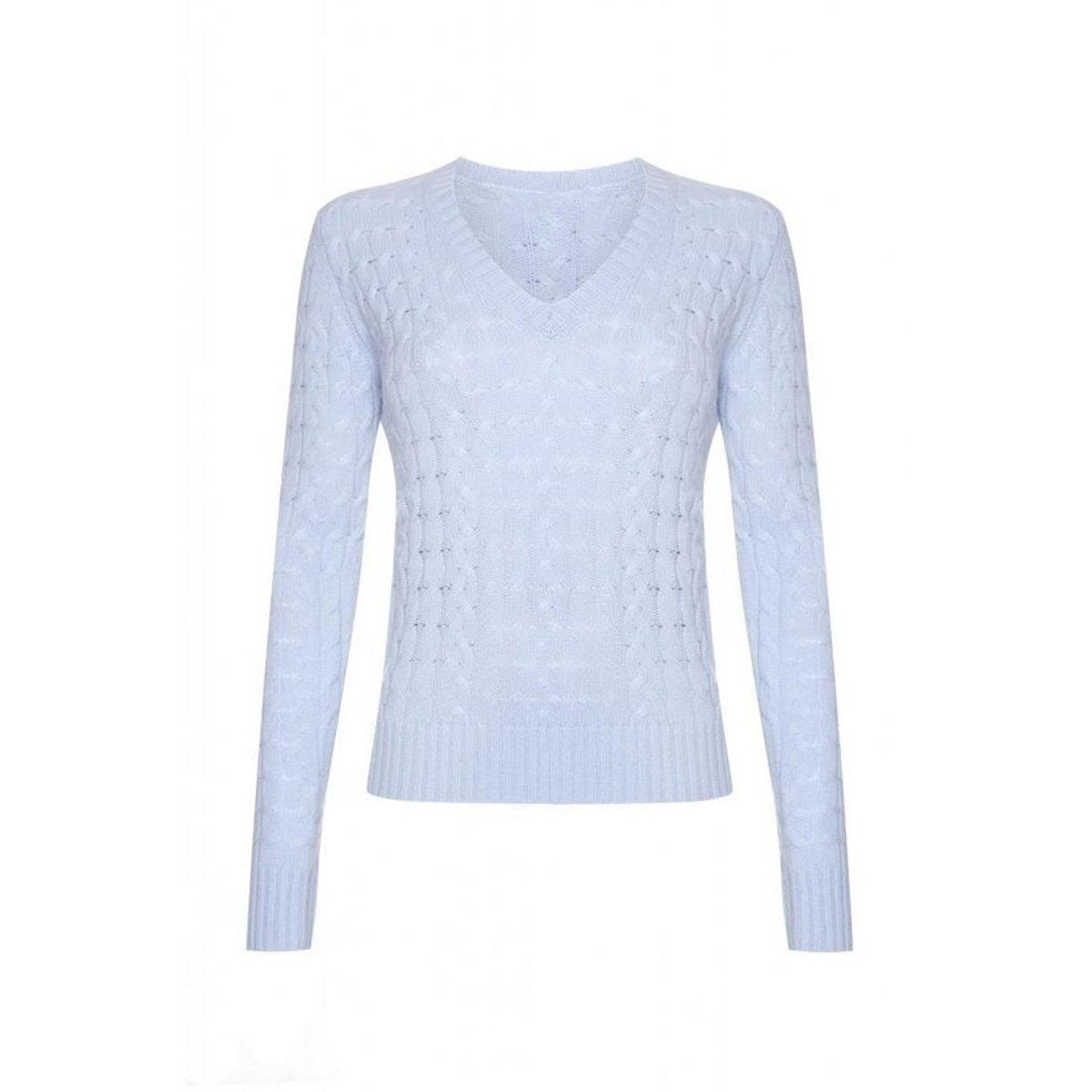 Women's Cashmere Cable V - Neck Jumper - LonaScott