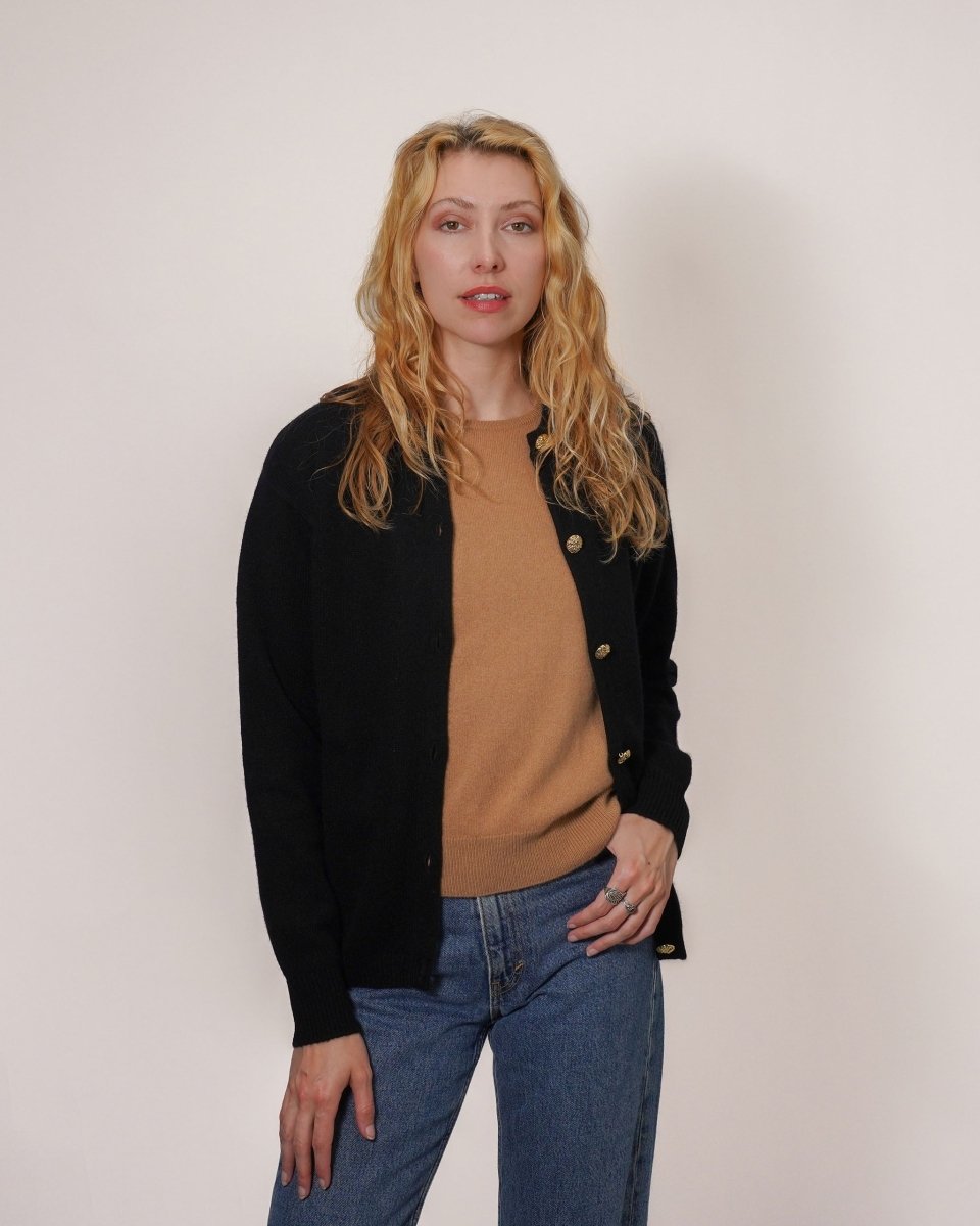 Women's Cashmere Golfer Cardigan - LonaScott