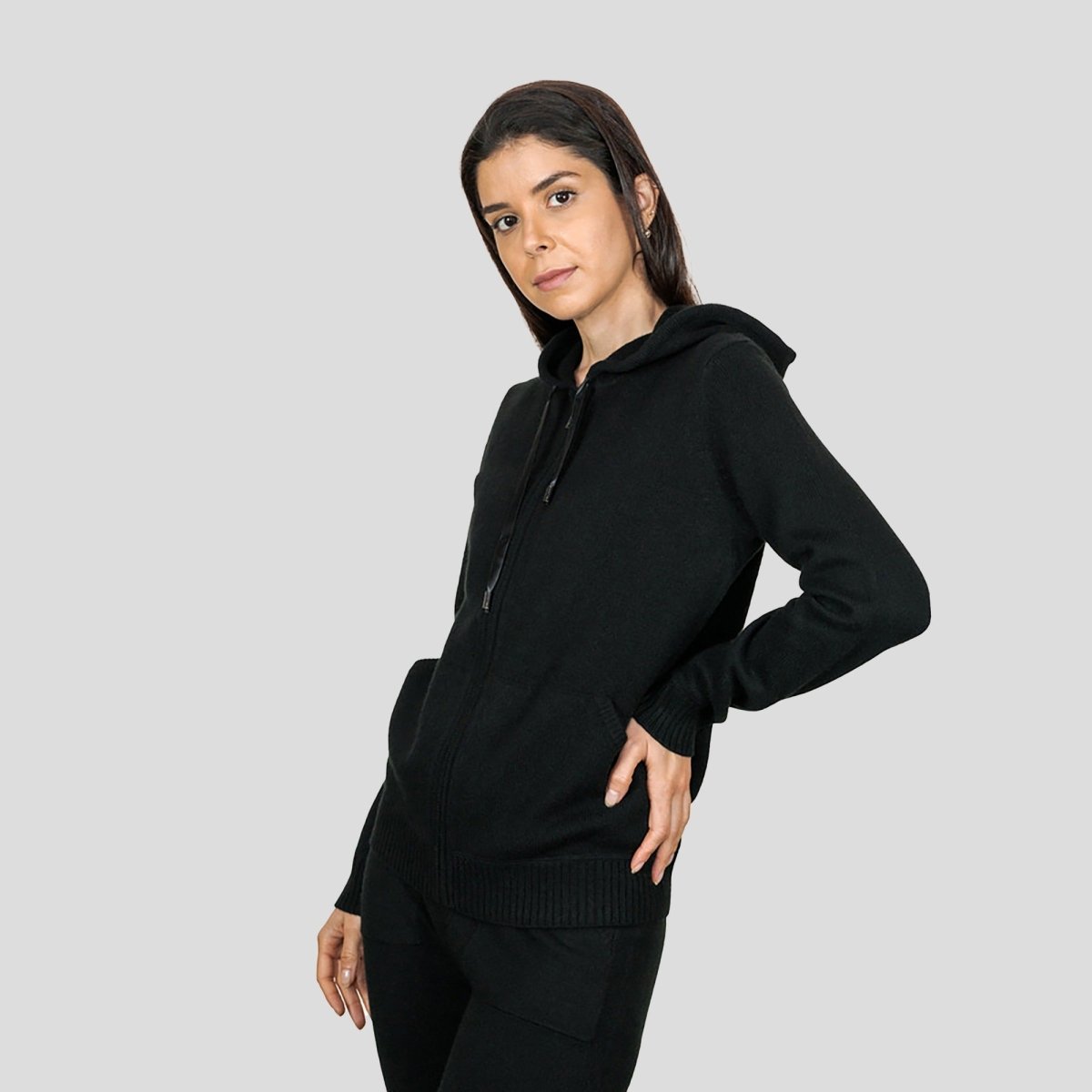 Women's Cashmere Hooded Cardigan - LonaScott