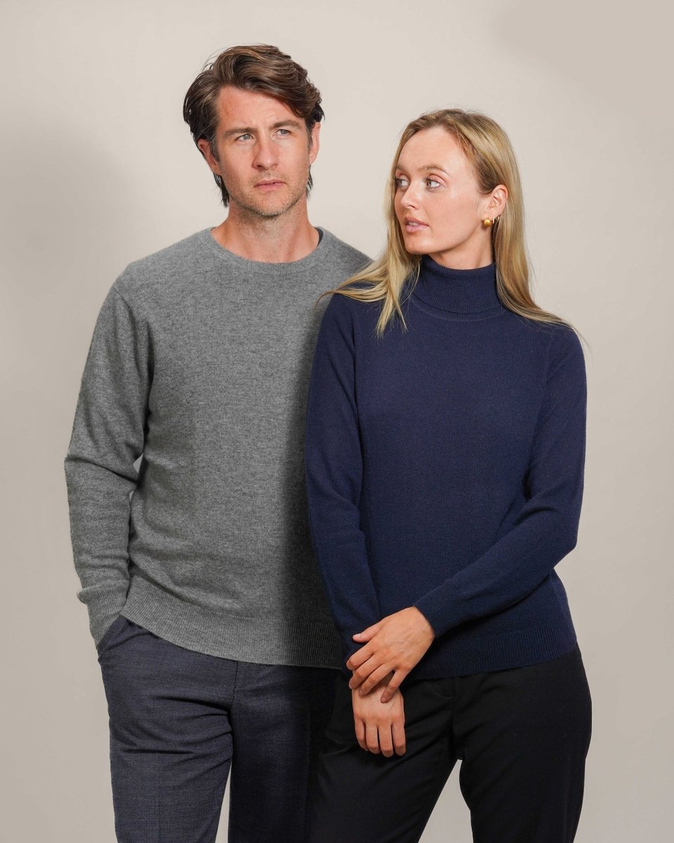 Women's Cashmere Polo Neck Jumper - LonaScott