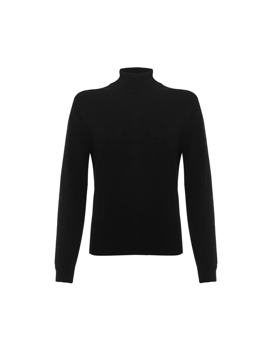 Women's Cashmere Polo Neck Jumper - LonaScott