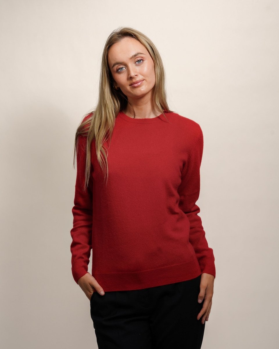 Women's Cashmere Round Neck Jumper - LonaScott