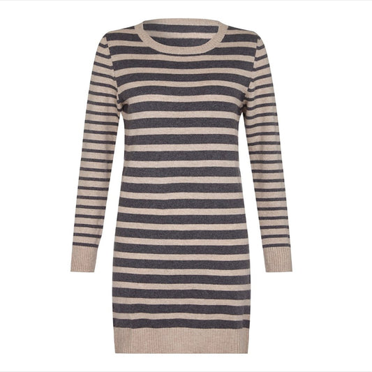 Women's Cashmere Stripy Tunic - LonaScott