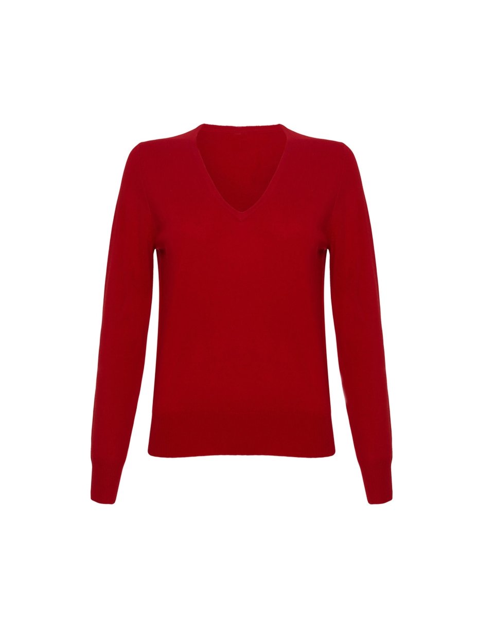Women's Cashmere V - Neck Jumper - LonaScott