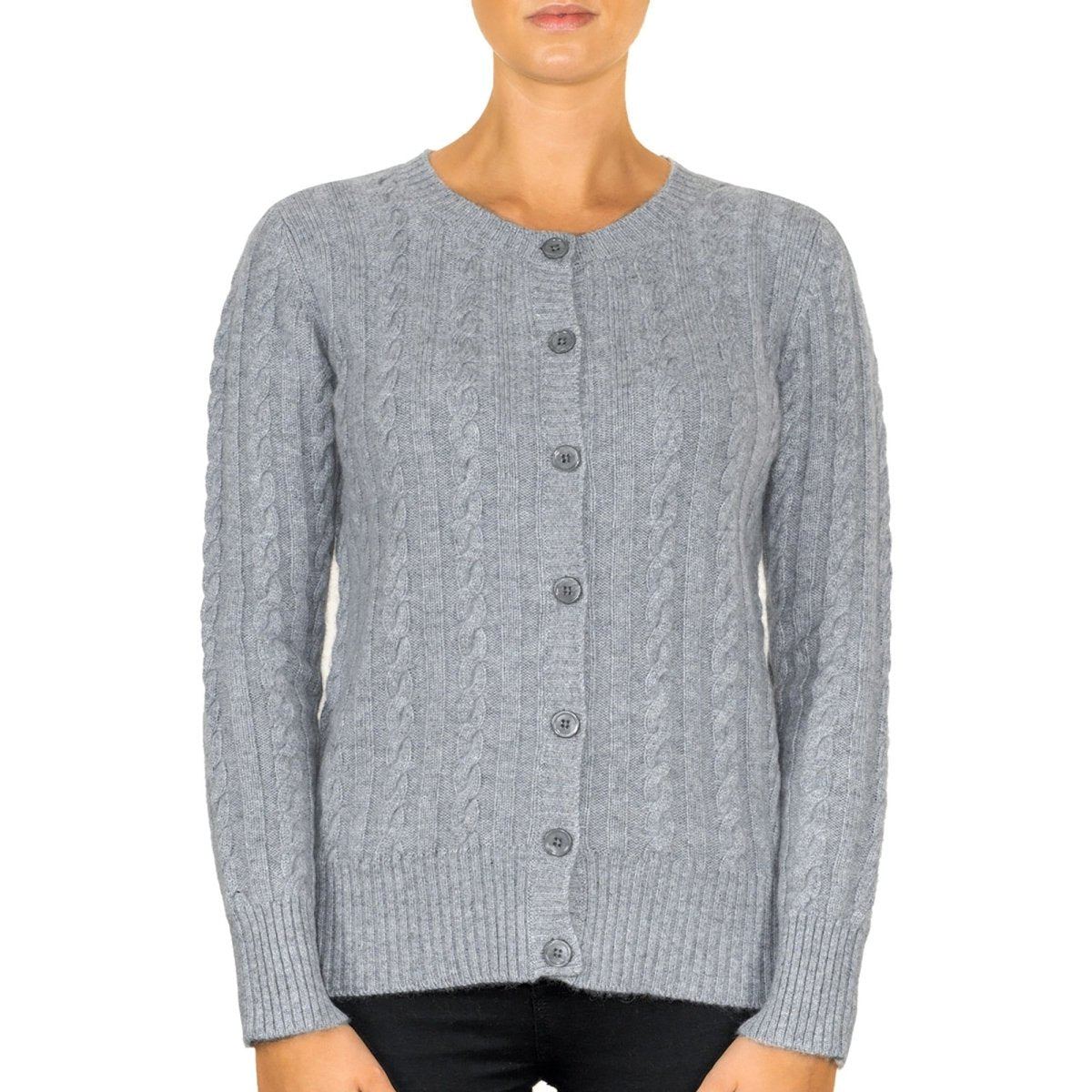 Women's Classic Cashmere Cable Cardigan - LonaScott