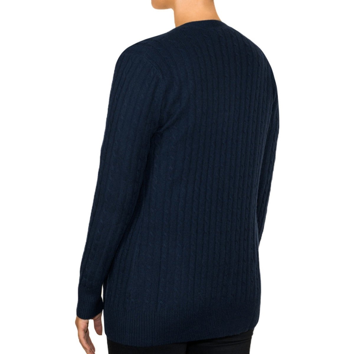 Women's Long Cashmere Cable Cardigan - LonaScott