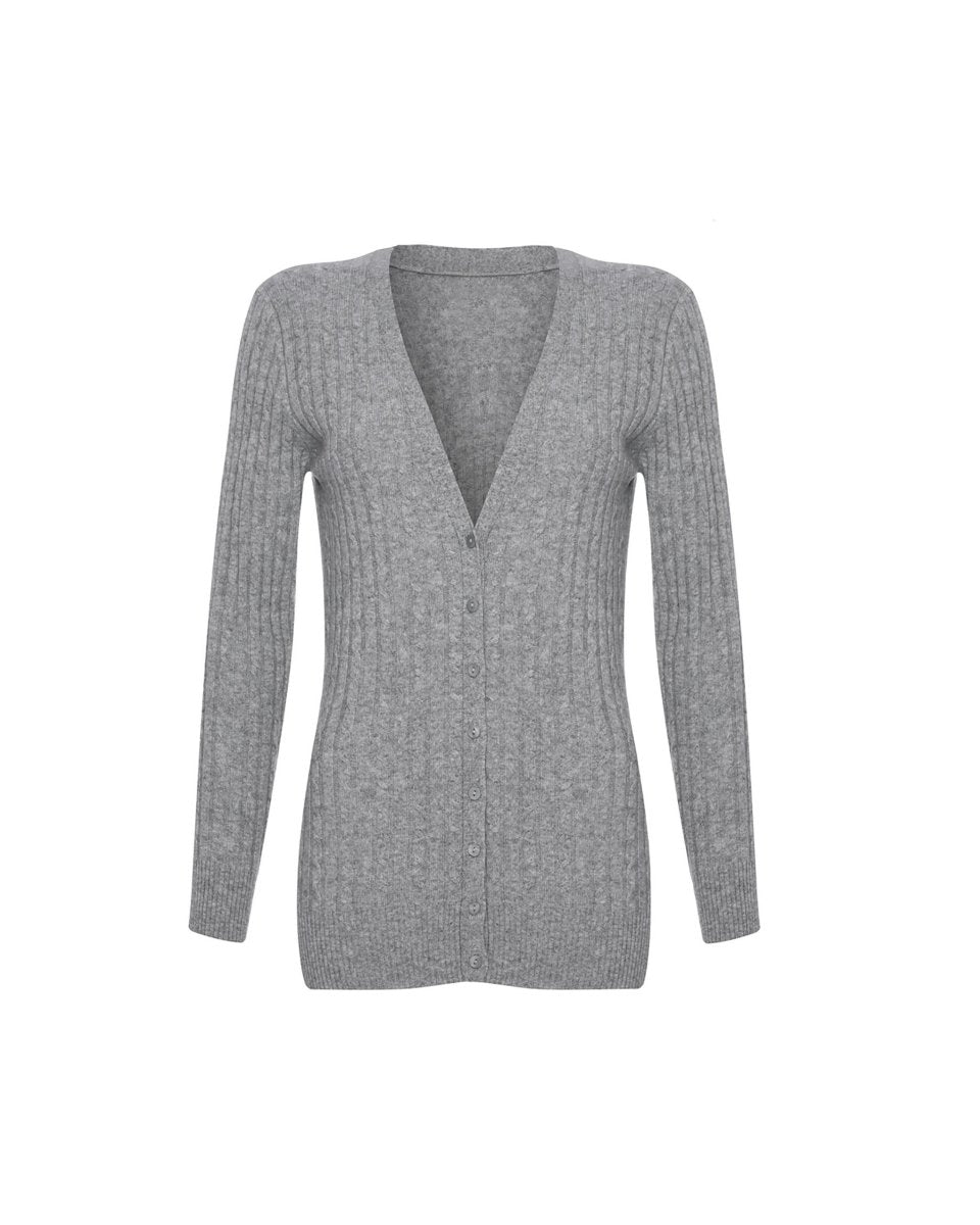 Women's Long Cashmere Cable Cardigan - LonaScott