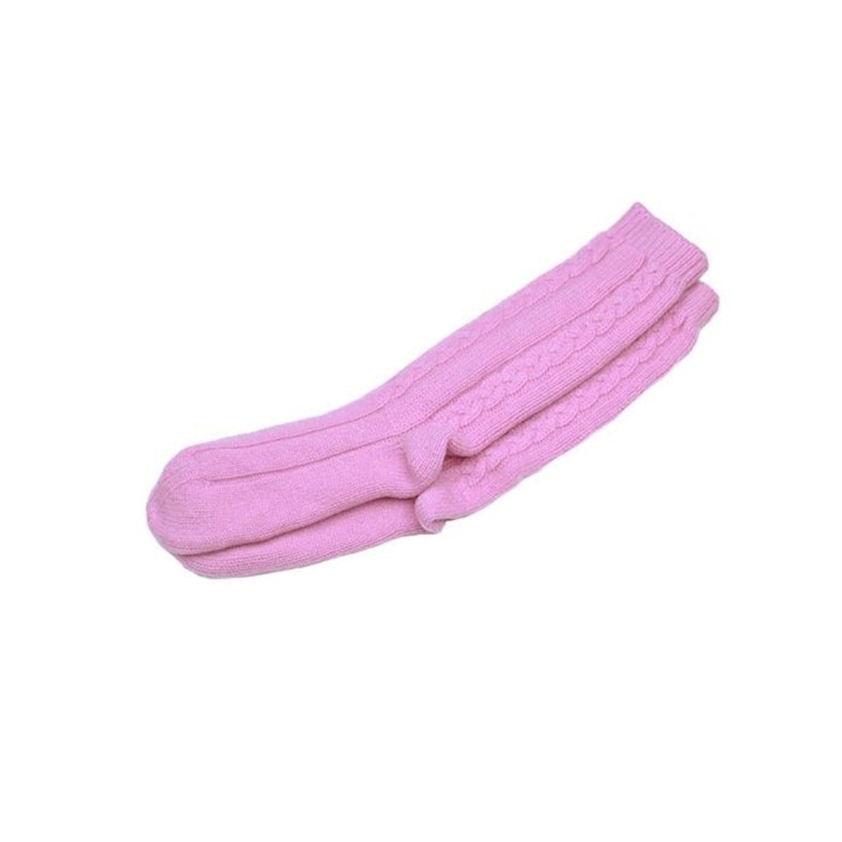 Women's Pure Cashmere Cable Bedsocks - LonaScott