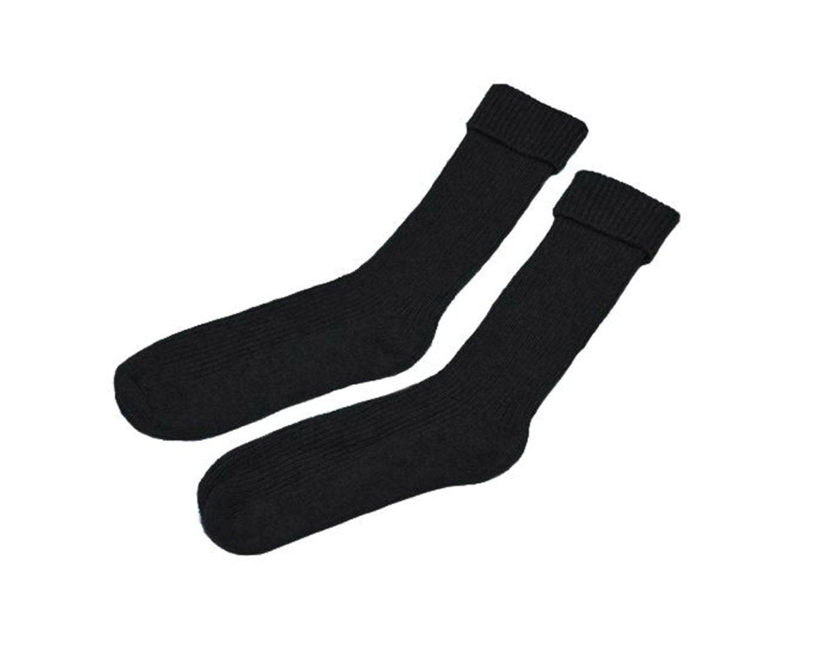 Women's Pure Cashmere Ribbed Bedsocks - LonaScott