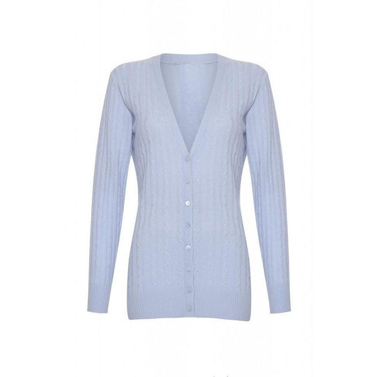 Long Cashmere Cable Cardigan