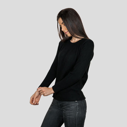 Cashmere Full-Rib Jumper - Black