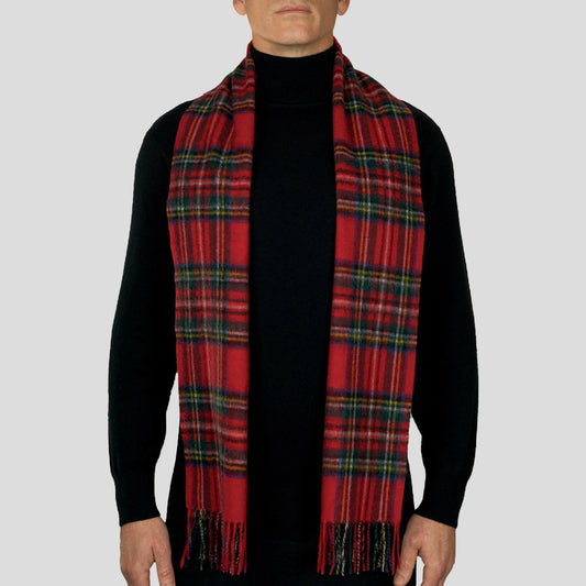 Mens Cashmere Tartan Scarf